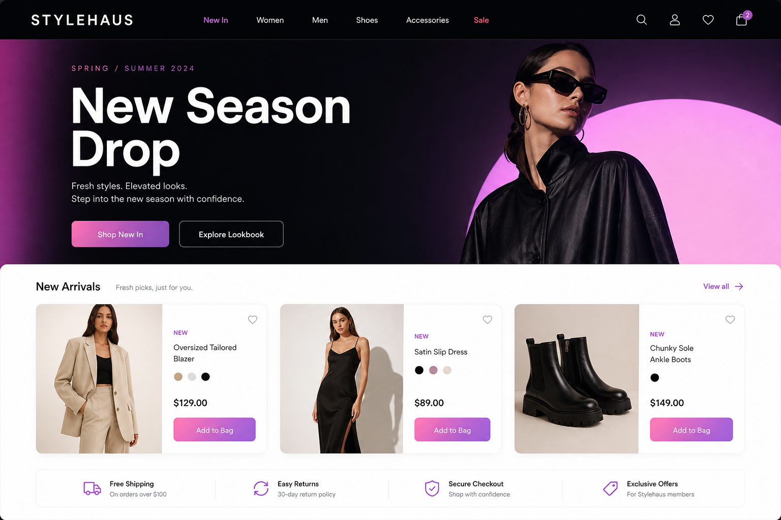 StyleHaus E-Commerce — E-commerce design by Bold Logo Designs